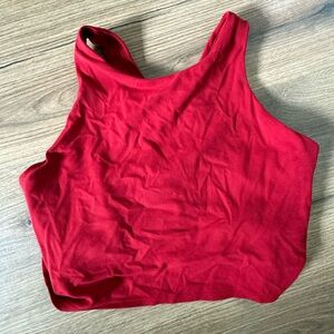 Athleta cropped high neck tank
